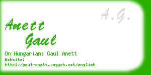 anett gaul business card
